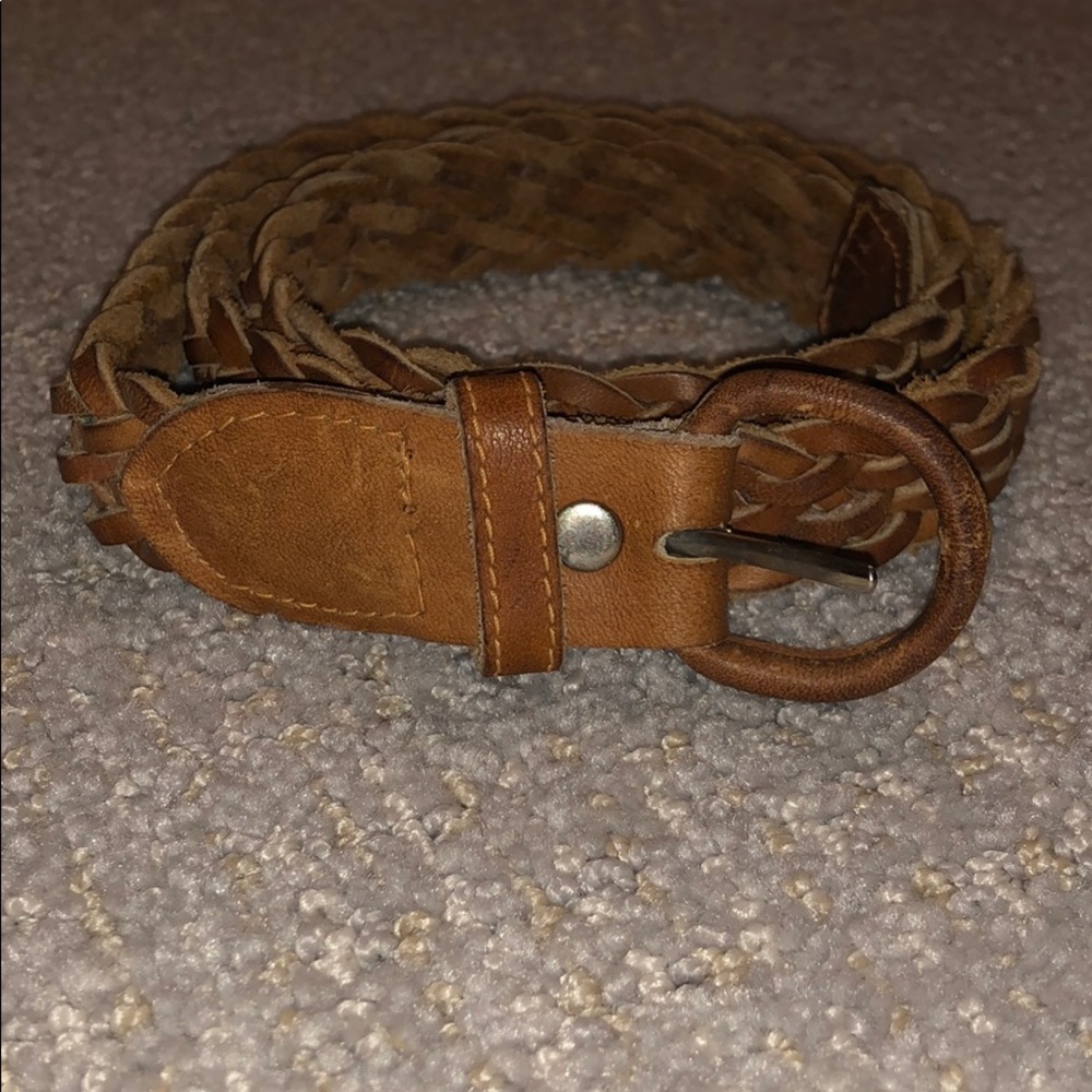 Brown pleather belt